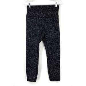 Lululemon Wunder Under HR Tight 25" Magnetized Jacquard Black White Size 8